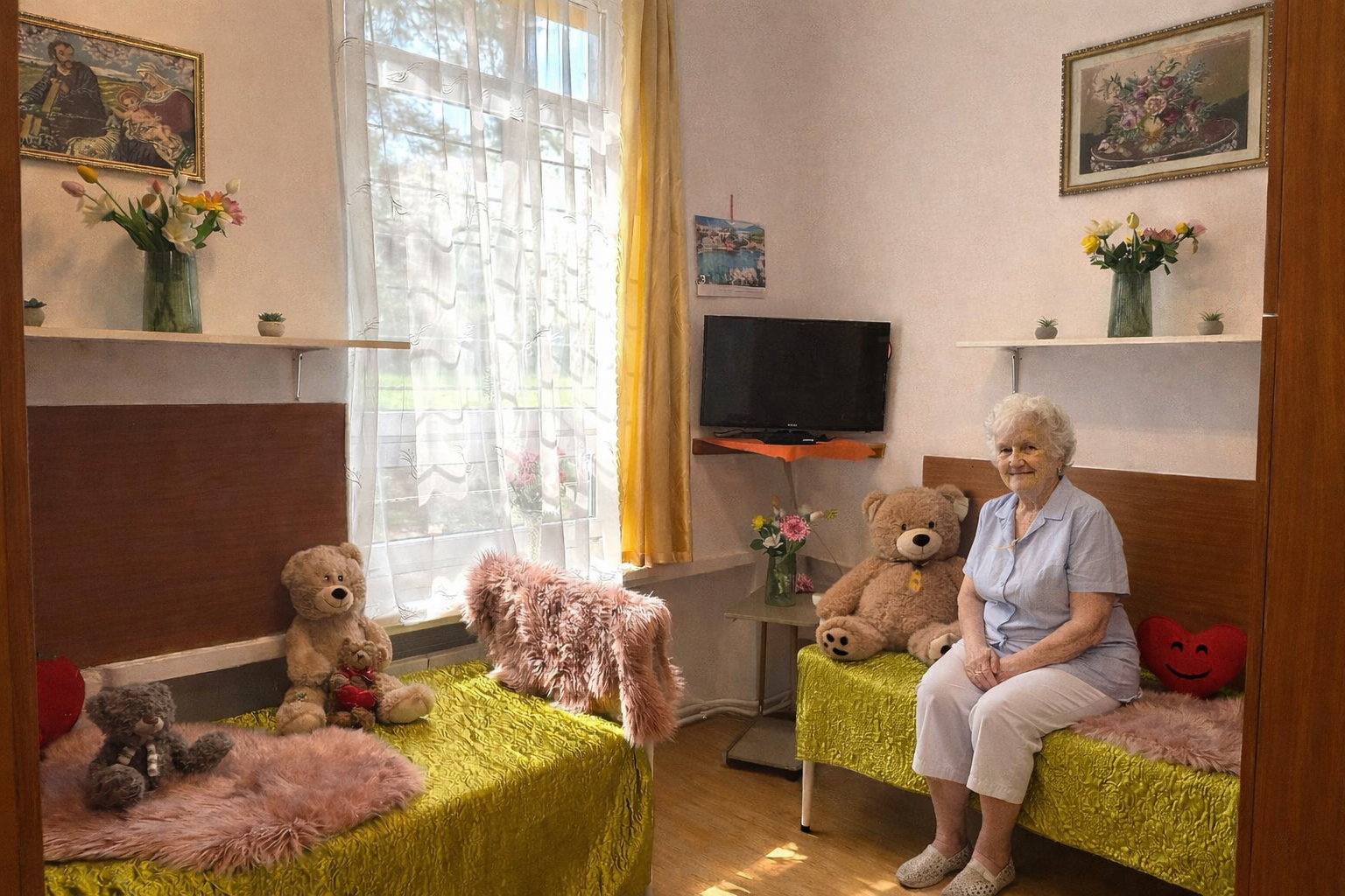 3 fős apartman – 2 ágyas szobája 1